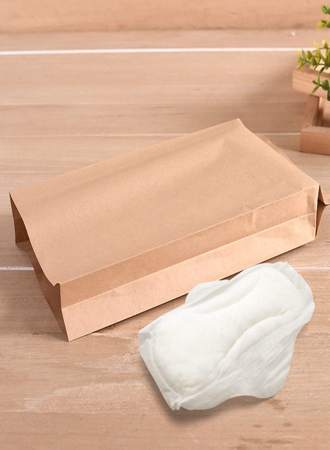 Hipruict Disposable Paper Bag, 100 Pack Sanitary Napkin Disposal Bags, Feminine Hygiene Disposal Bags, Kraft Paper Bag, Sturdy and Waterproof, Suitable for Sanitary Napkins, Gift Bags - Image 3